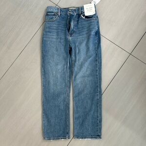 Abercrombie High Rise Ankle Straight Jeans